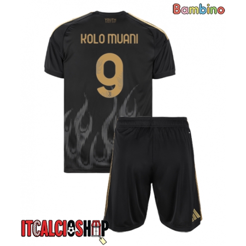 Juventus Randal Kolo Muani #9 Terza Maglia Bambino 2026-27 Manica Corta (+ Pantaloni corti)